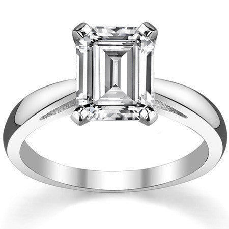 Cathedral Style Moissanite Solitaire Ring