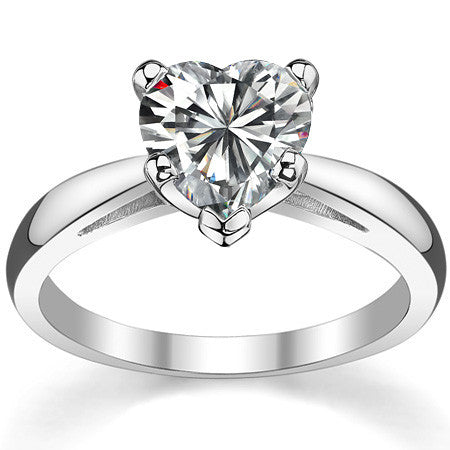 Cathedral Style Moissanite Solitaire Ring