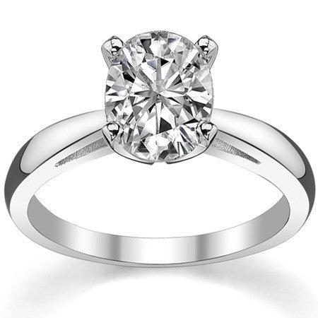 Cathedral Style Moissanite Solitaire Ring