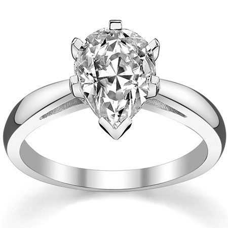 Cathedral Style Moissanite Solitaire Ring