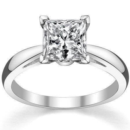 Cathedral Style Moissanite Solitaire Ring