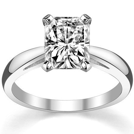 Cathedral Style Moissanite Solitaire Ring