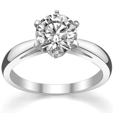 Cathedral Style Moissanite Solitaire Ring