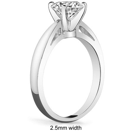 Cathedral Style Moissanite Solitaire Ring