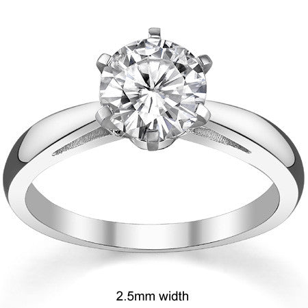 Cathedral Style Moissanite Solitaire Ring