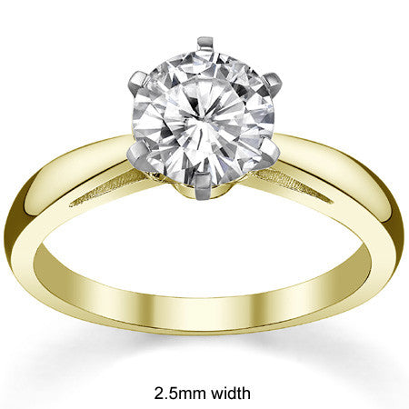 Cathedral Style Moissanite Solitaire Ring