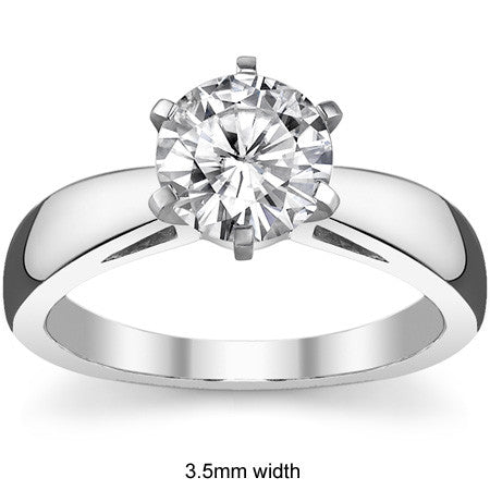 Cathedral Style Moissanite Solitaire Ring