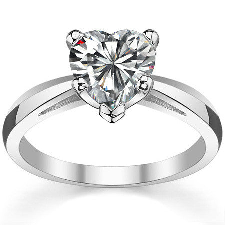 Cathedral Style Knife Edge Moissanite Solitaire Ring