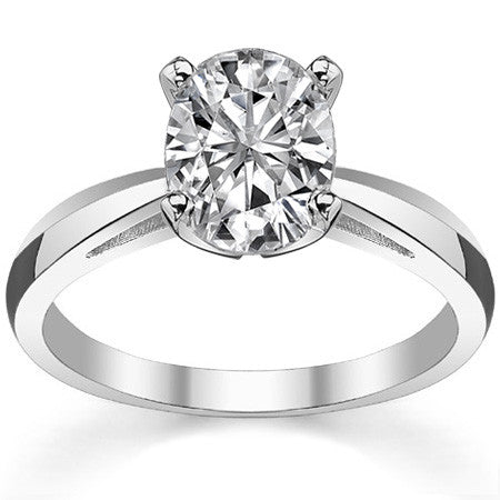 Cathedral Style Knife Edge Moissanite Solitaire Ring