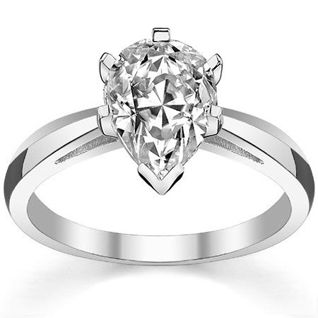 Cathedral Style Knife Edge Moissanite Solitaire Ring