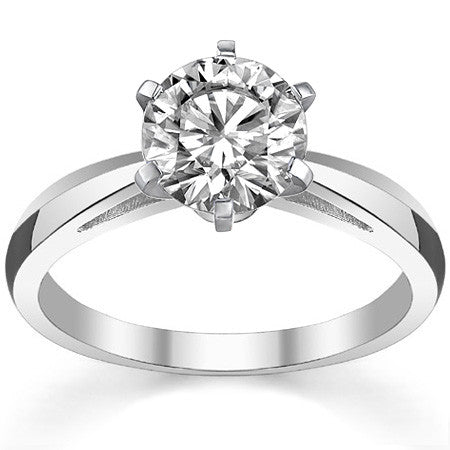 Cathedral Style Knife Edge Moissanite Solitaire Ring