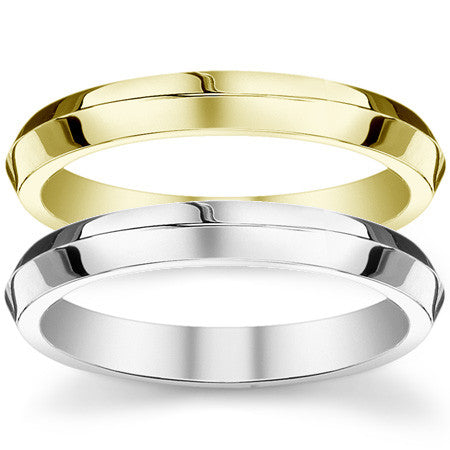 Cathedral Style Knife Edge Moissanite Solitaire Ring