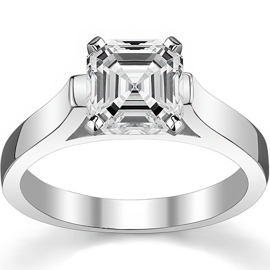 Cathedral Moissanite Solitaire Ring Setting