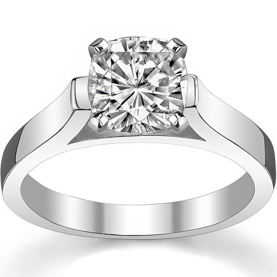 Cathedral Moissanite Solitaire Ring Setting