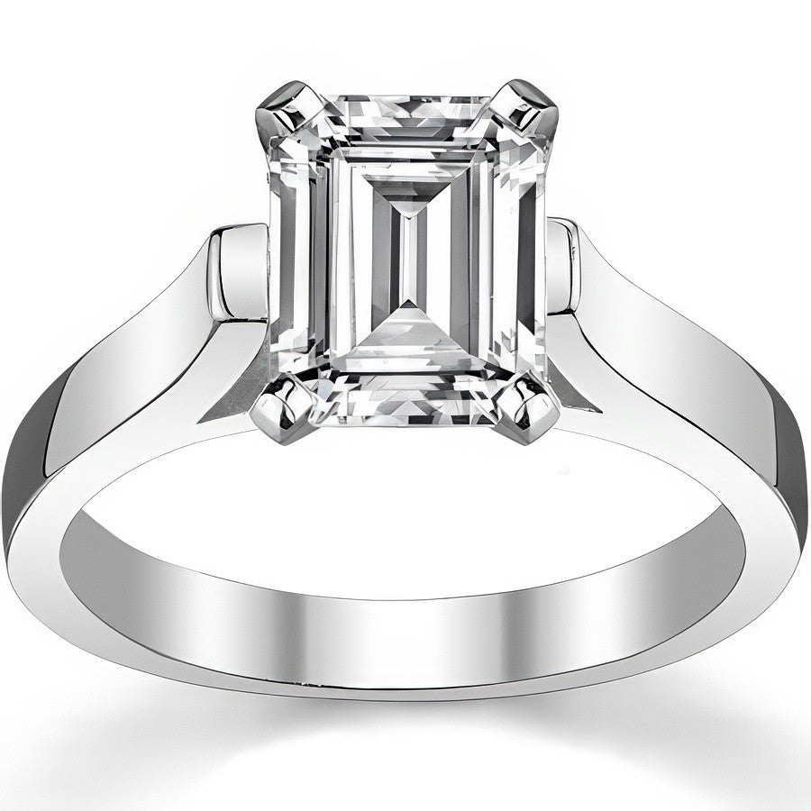 Cathedral Moissanite Solitaire Ring Setting