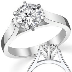 Cathedral Moissanite Solitaire Ring Setting