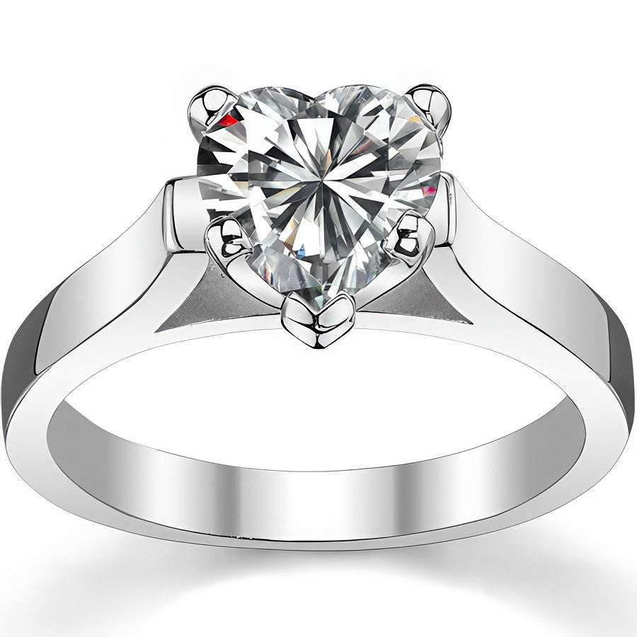 Cathedral Moissanite Solitaire Ring Setting