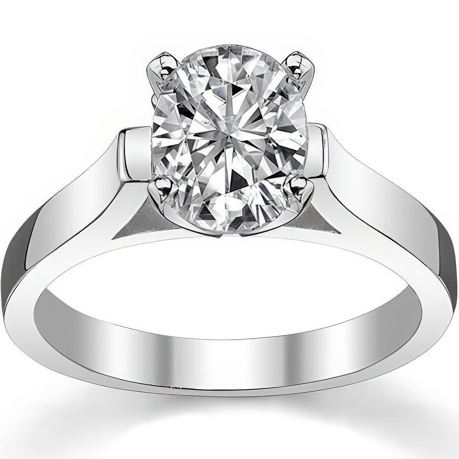 Cathedral Moissanite Solitaire Ring Setting