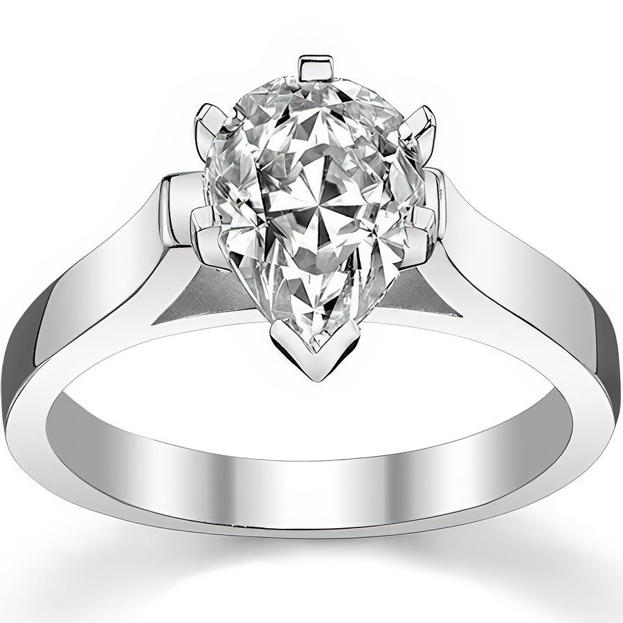 Cathedral Moissanite Solitaire Ring Setting