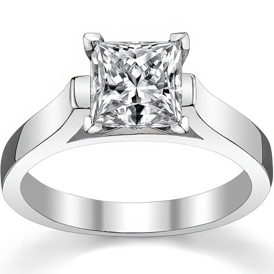Cathedral Moissanite Solitaire Ring Setting