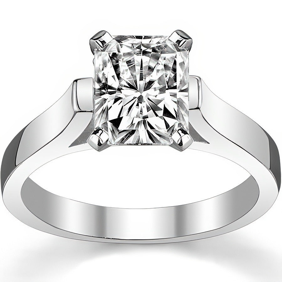 Cathedral Moissanite Solitaire Ring Setting