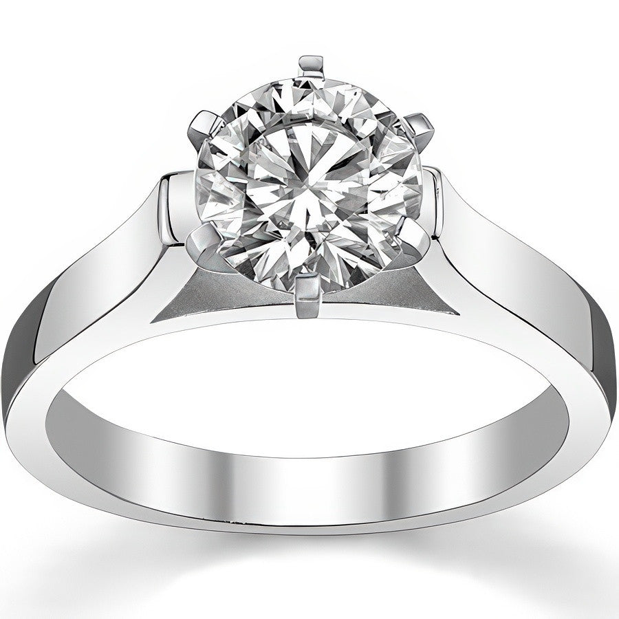 Cathedral Moissanite Solitaire Ring Setting