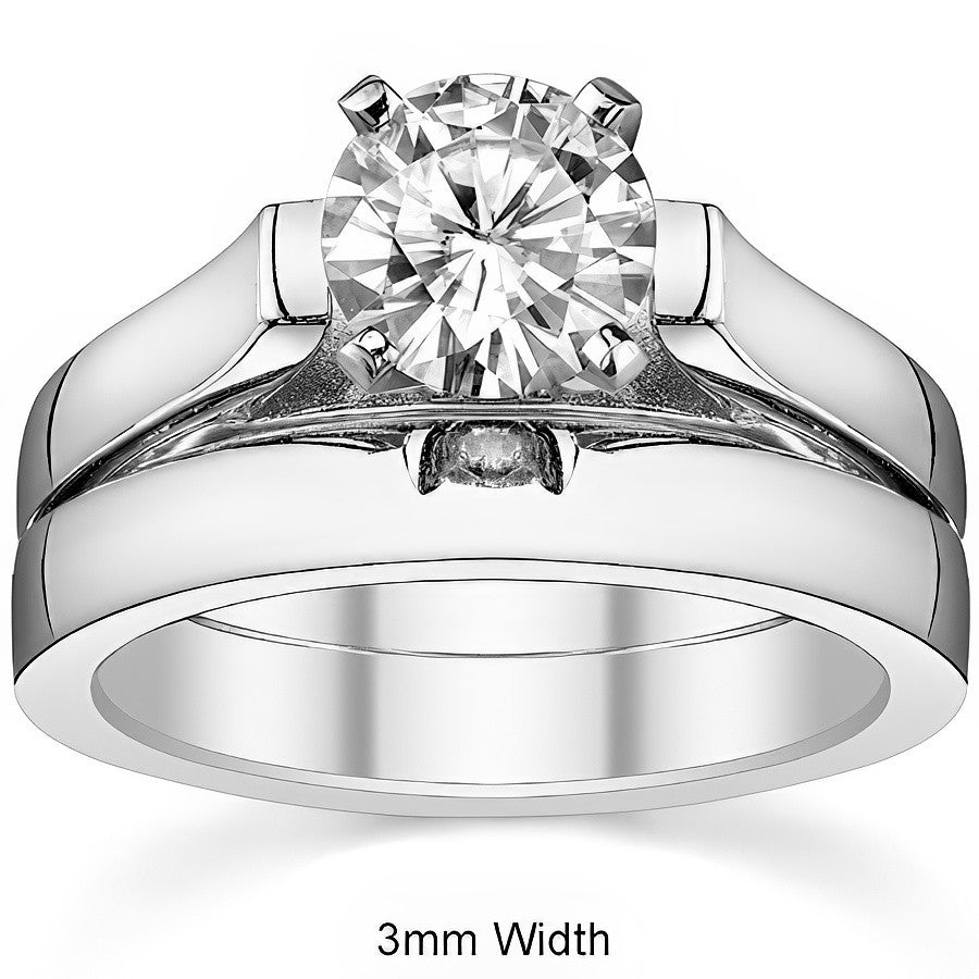 Cathedral Moissanite Solitaire Ring Setting