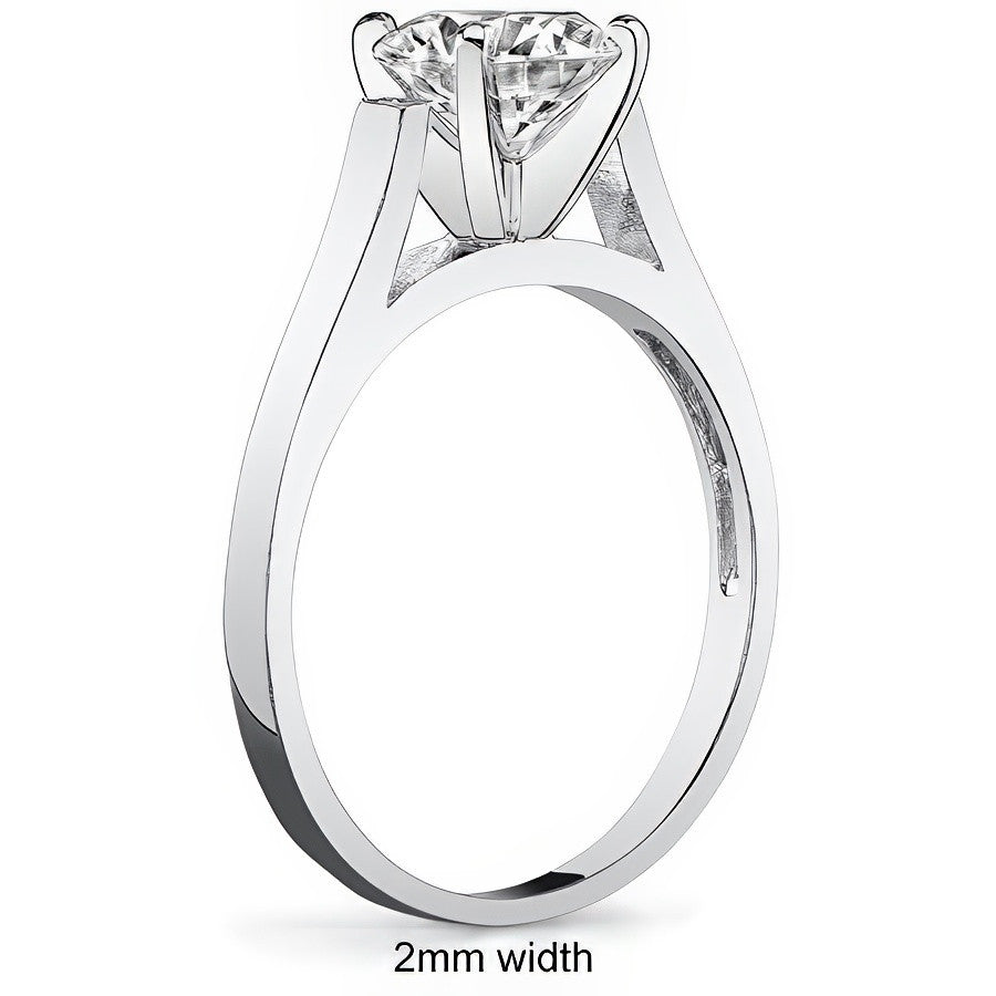Cathedral Moissanite Solitaire Ring Setting
