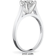 Cathedral Moissanite Solitaire Ring Setting