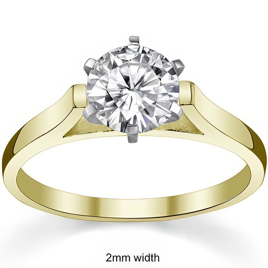 Cathedral Moissanite Solitaire Ring Setting