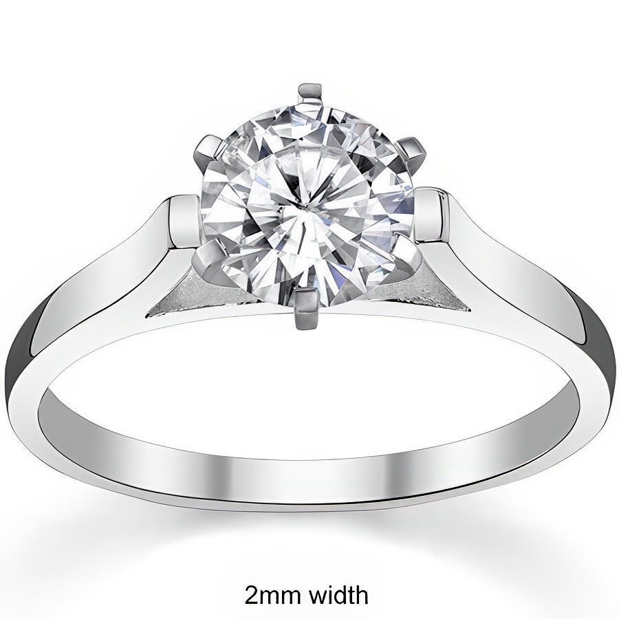 Cathedral Moissanite Solitaire Ring Setting