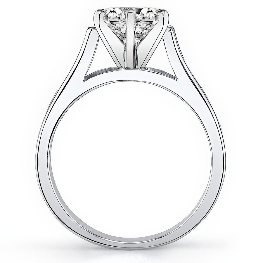 Cathedral Moissanite Solitaire Ring Setting