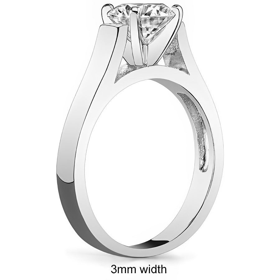 Cathedral Moissanite Solitaire Ring Setting