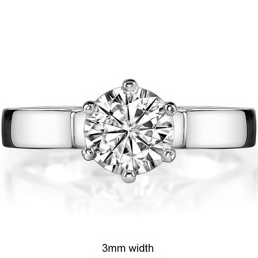 Cathedral Moissanite Solitaire Ring Setting
