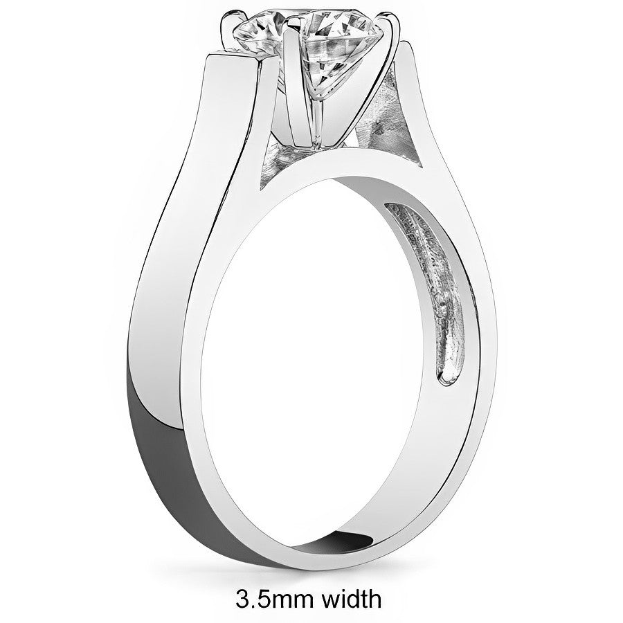 Cathedral Moissanite Solitaire Ring Setting