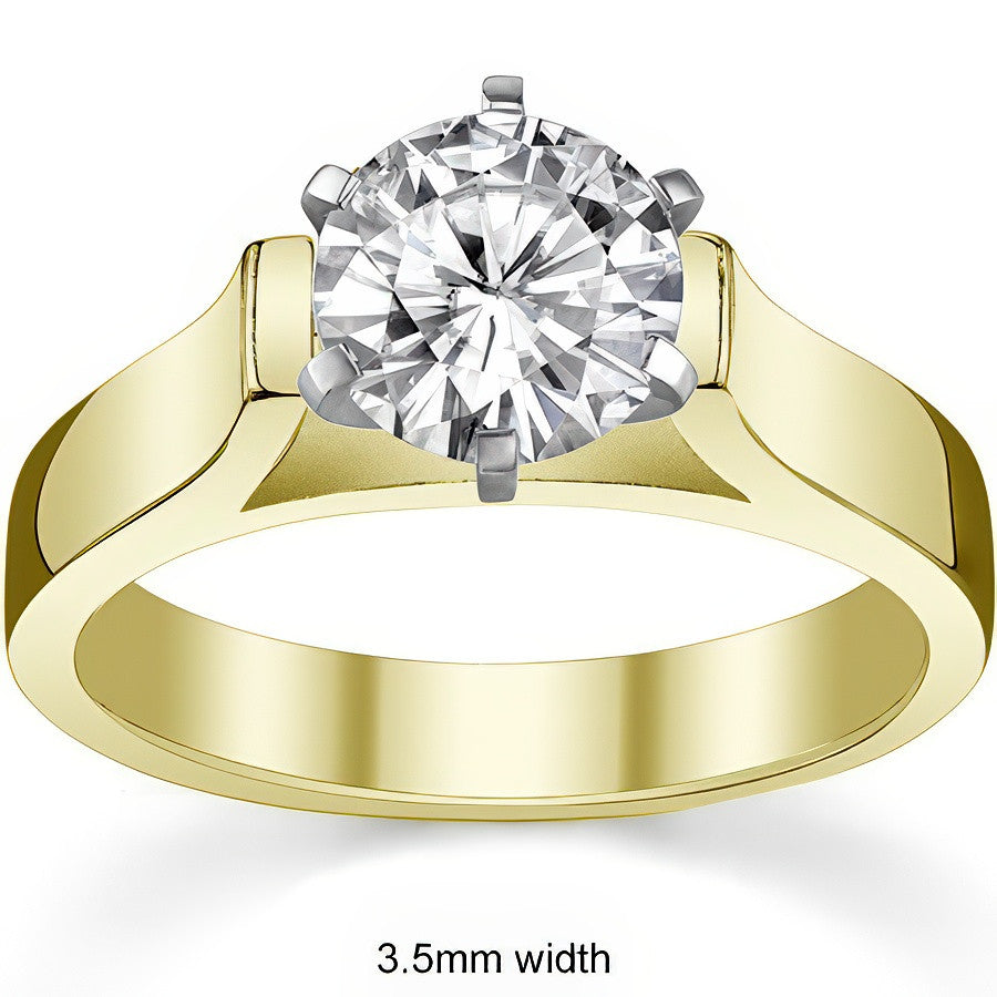 Cathedral Moissanite Solitaire Ring Setting