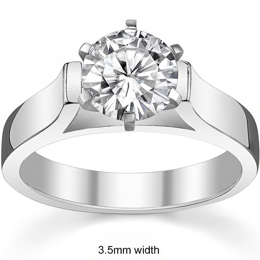 Cathedral Moissanite Solitaire Ring Setting