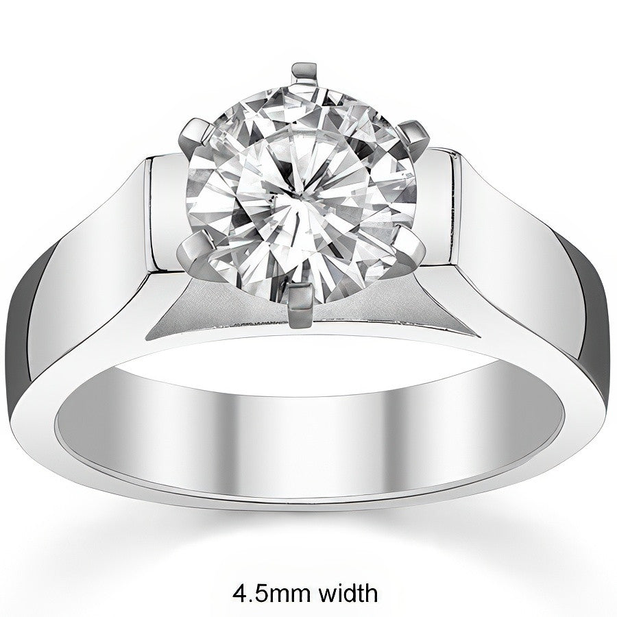 Cathedral Moissanite Solitaire Ring Setting