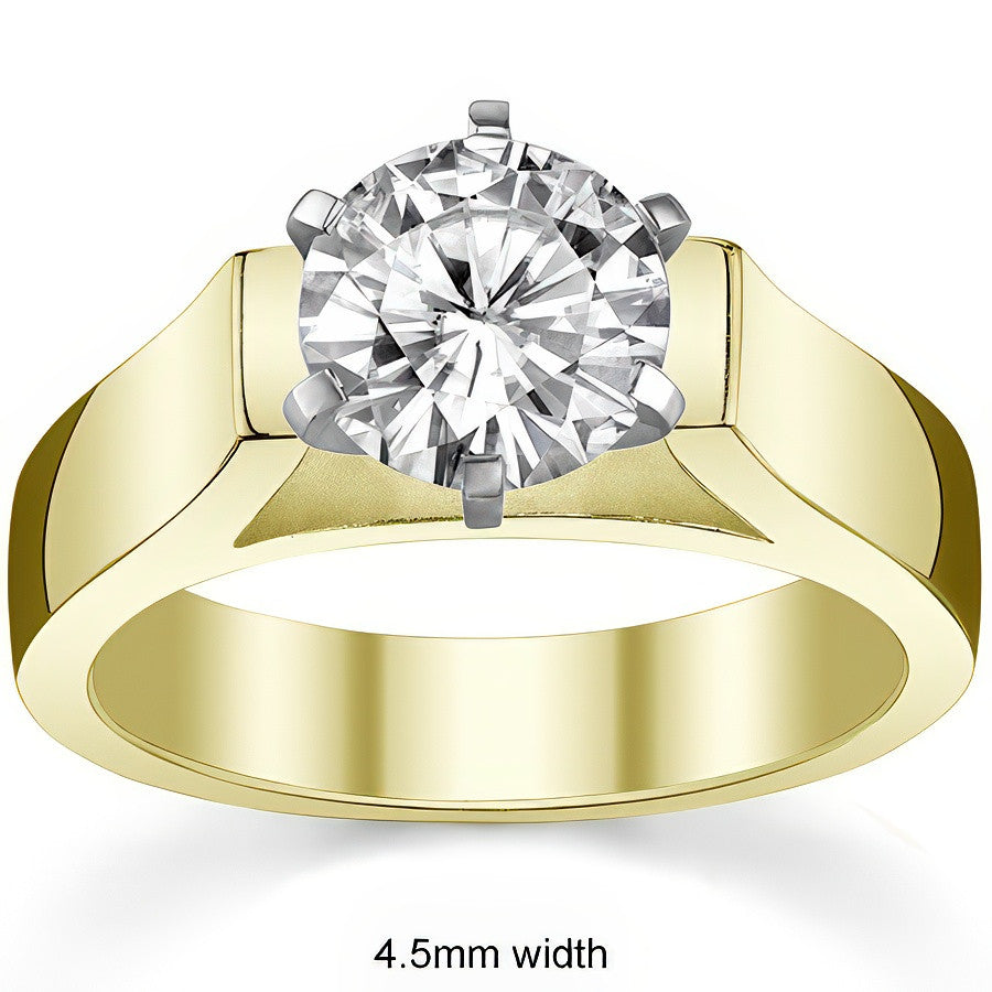 Cathedral Moissanite Solitaire Ring Setting