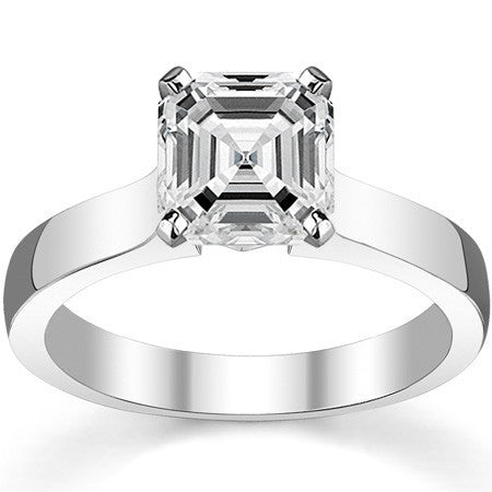 Cathedral Moissanite Solitaire Ring