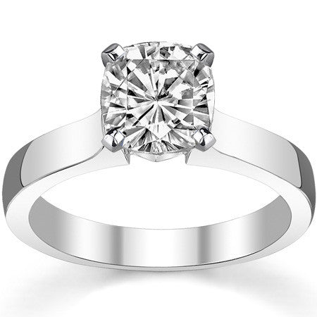 Cathedral Moissanite Solitaire Ring