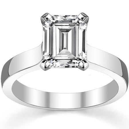 Cathedral Moissanite Solitaire Ring