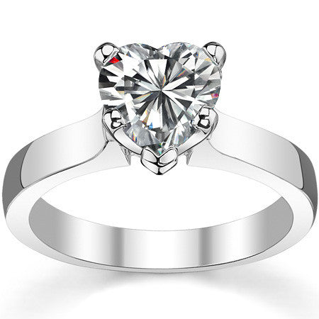 Cathedral Moissanite Solitaire Ring
