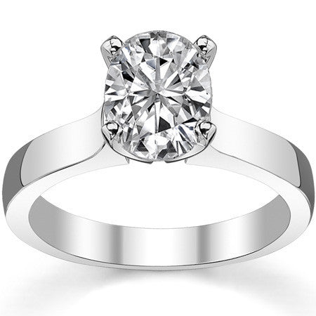 Cathedral Moissanite Solitaire Ring