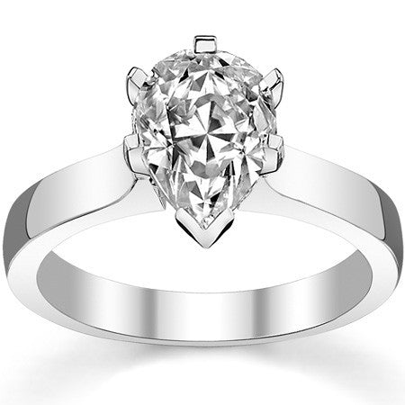 Cathedral Moissanite Solitaire Ring