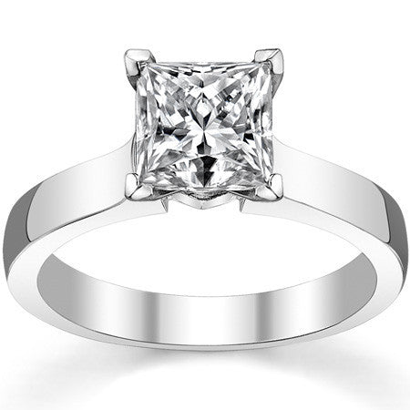 Cathedral Moissanite Solitaire Ring