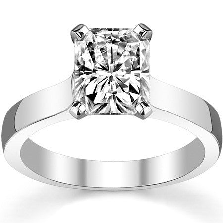 Cathedral Moissanite Solitaire Ring