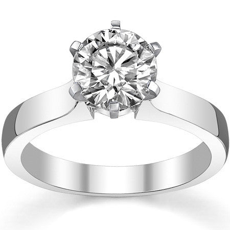 Cathedral Moissanite Solitaire Ring