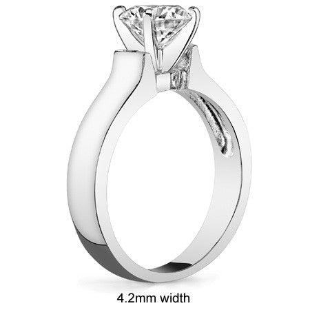 Cathedral Moissanite Solitaire Ring