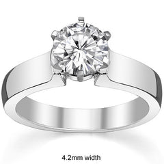 Cathedral Moissanite Solitaire Ring